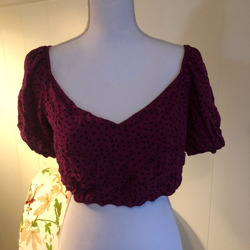 Polka dot crop top